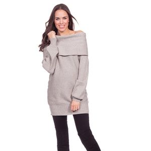 Seraphine Fantine Fold-over shoulder baring sweater *maternity*